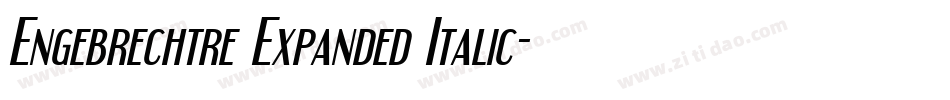 Engebrechtre Expanded Italic字体转换